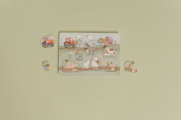 Puzzle sonoro in legno Little Farm FSC